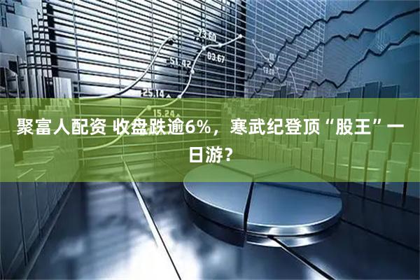 聚富人配资 收盘跌逾6%，寒武纪登顶“股王”一日游？