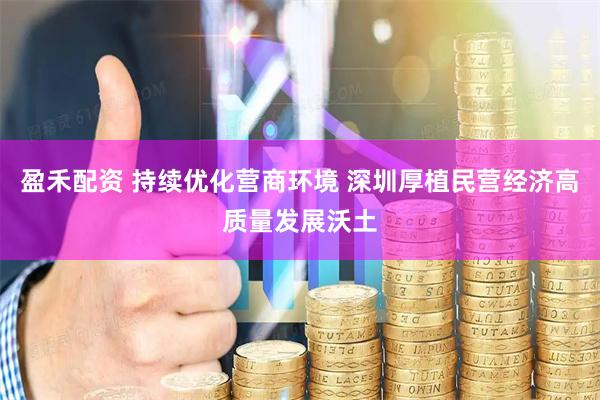 盈禾配资 持续优化营商环境 深圳厚植民营经济高质量发展沃土