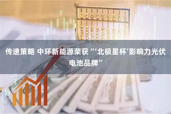 传速策略 中环新能源荣获“‘北极星杯’影响力光伏电池品牌”