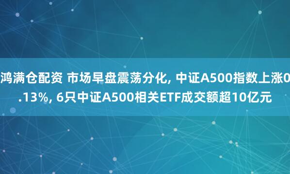 鸿满仓配资 市场早盘震荡分化, 中证A500指数上涨0.13%, 6只中证A500相关ETF成交额超10亿元